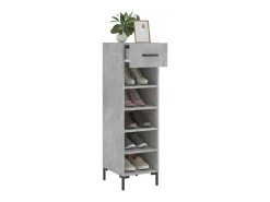 Zapatero madera de ingeniería gris hormigón 30x35x105 cm ES863440