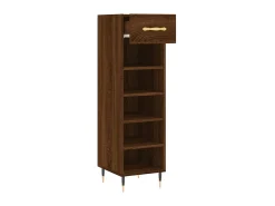 Zapatero madera de ingeniería roble marrón 30x35x105 cm ES883522