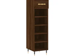 Zapatero madera de ingeniería roble marrón 30x35x105 cm ES883522