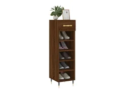 Zapatero madera de ingeniería roble marrón 30x35x105 cm ES883522