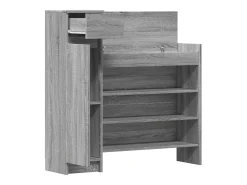 Zapatero madera de ingeniería gris Sonoma 100,5x28x100 cm ES506539