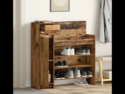 Zapatero Madera vieja 100,5x28x100 cm Madera reconstituida