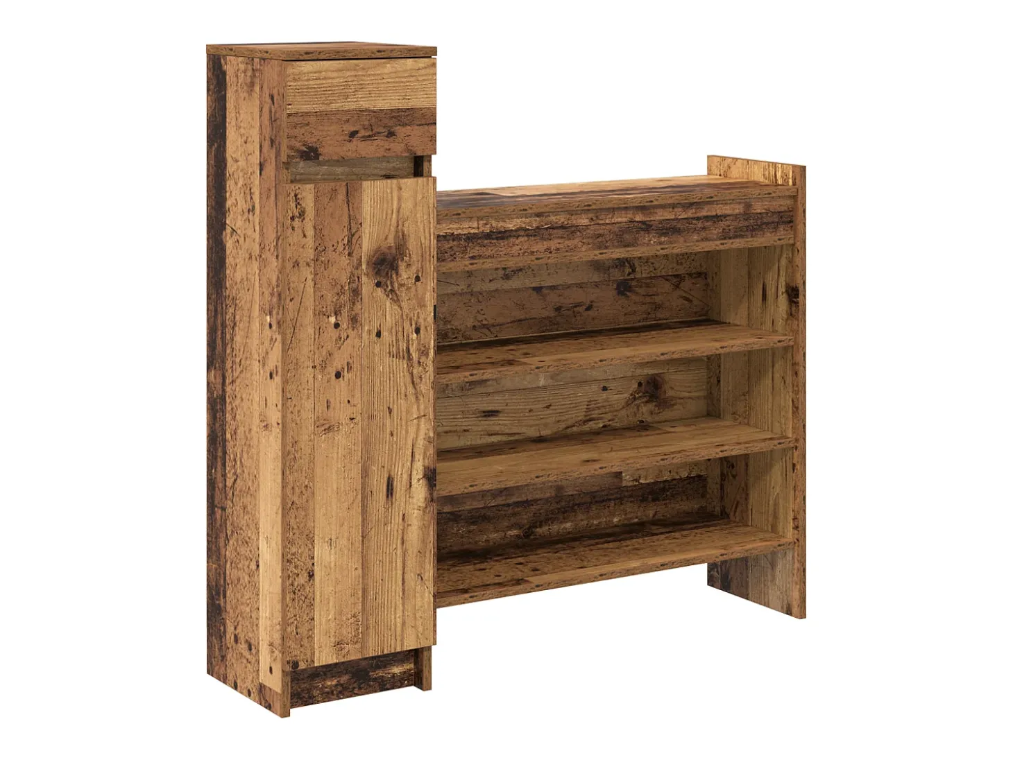 Zapatero Madera vieja 100,5x28x100 cm Madera reconstituida