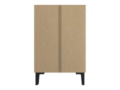 Zapatero moderno para la entrada - 60 x 34,5 x 95 cm - con 2 puertas y estantes ajustables - tablero de partículas - blanco