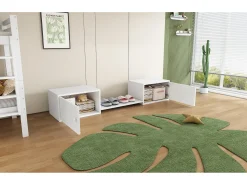Zapatero, Mueble de Entrada, Uso Multiusos, Banco para Cambiar Zapatos, Se Puede Utilizar con Literas, Blanco, 189*40*34,5cm