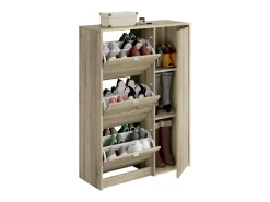 Zapatero Multiestancia Botero Roble Cambrian 3 Puertas 2 Estantes 122x85x37 cm