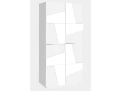 Zapatero multiusos 4 puertas y 8 estantes diseño moderno blanco Ping Dress