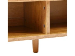 Zapatero Natural - Zapatero con 1 Cajón y 3 Puertas - estantes ajustables y almacenamiento abierto