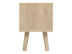 Zapatero natural con 3 puerta basculante y tiradores negros - Ideal para entradas y pasillos