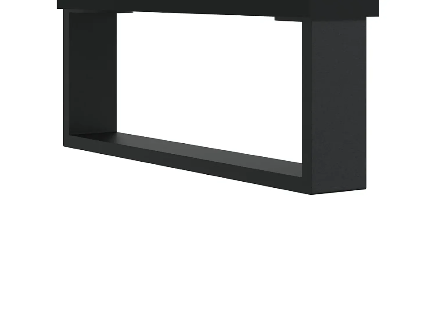 Zapatero negro 102x36x60 cm Madera contrachapada