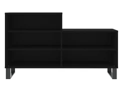 Zapatero negro 102x36x60 cm Madera contrachapada