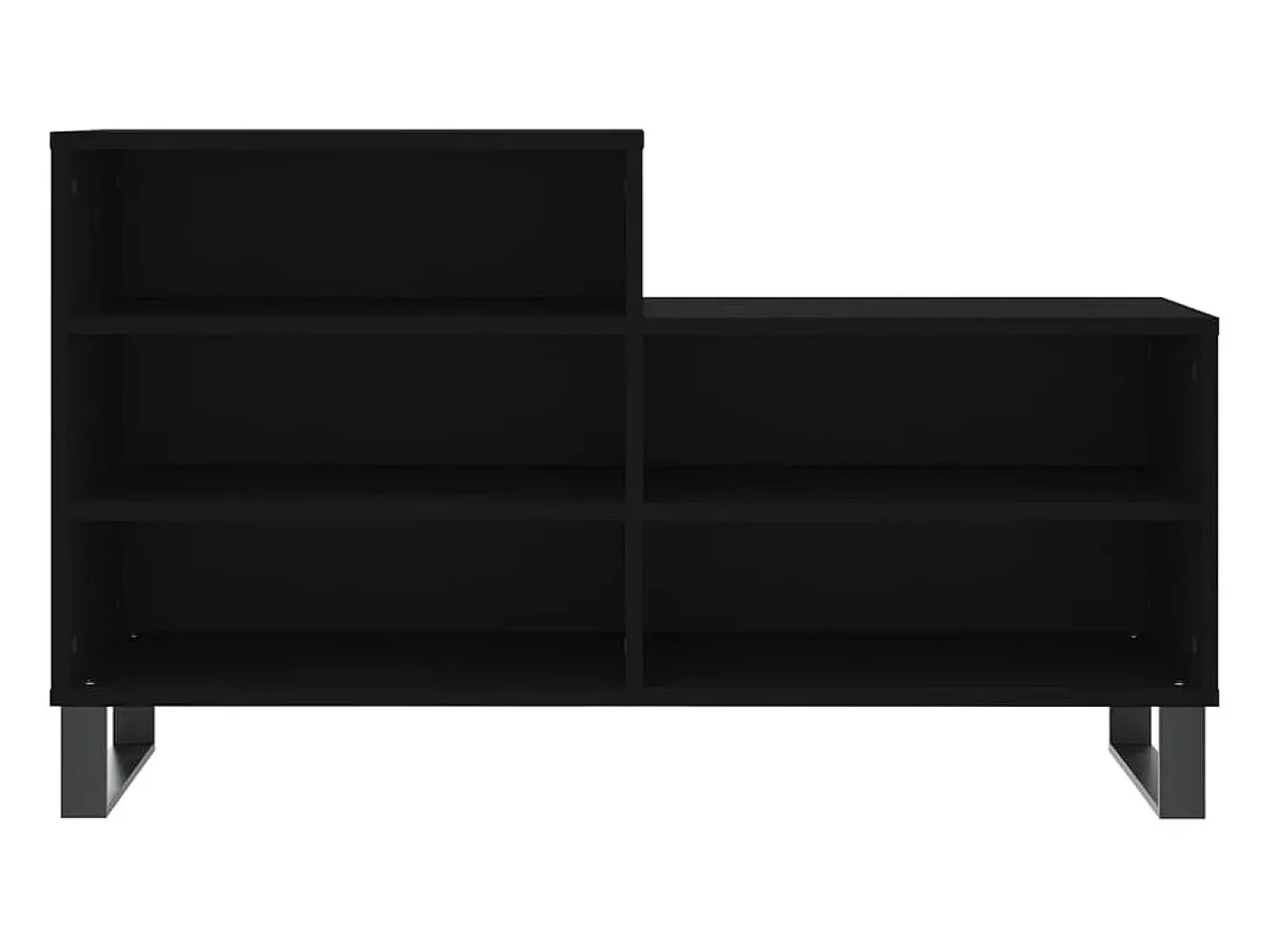 Zapatero negro 102x36x60 cm Madera contrachapada