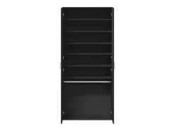 Zapatero negro 80x39x178 cm Madera contrachapada