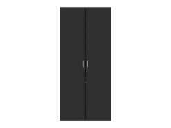 Zapatero negro 80x39x178 cm Madera contrachapada