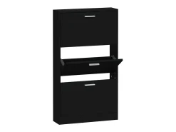 Zapatero negro 59x17x108 cm Madera contrachapada
