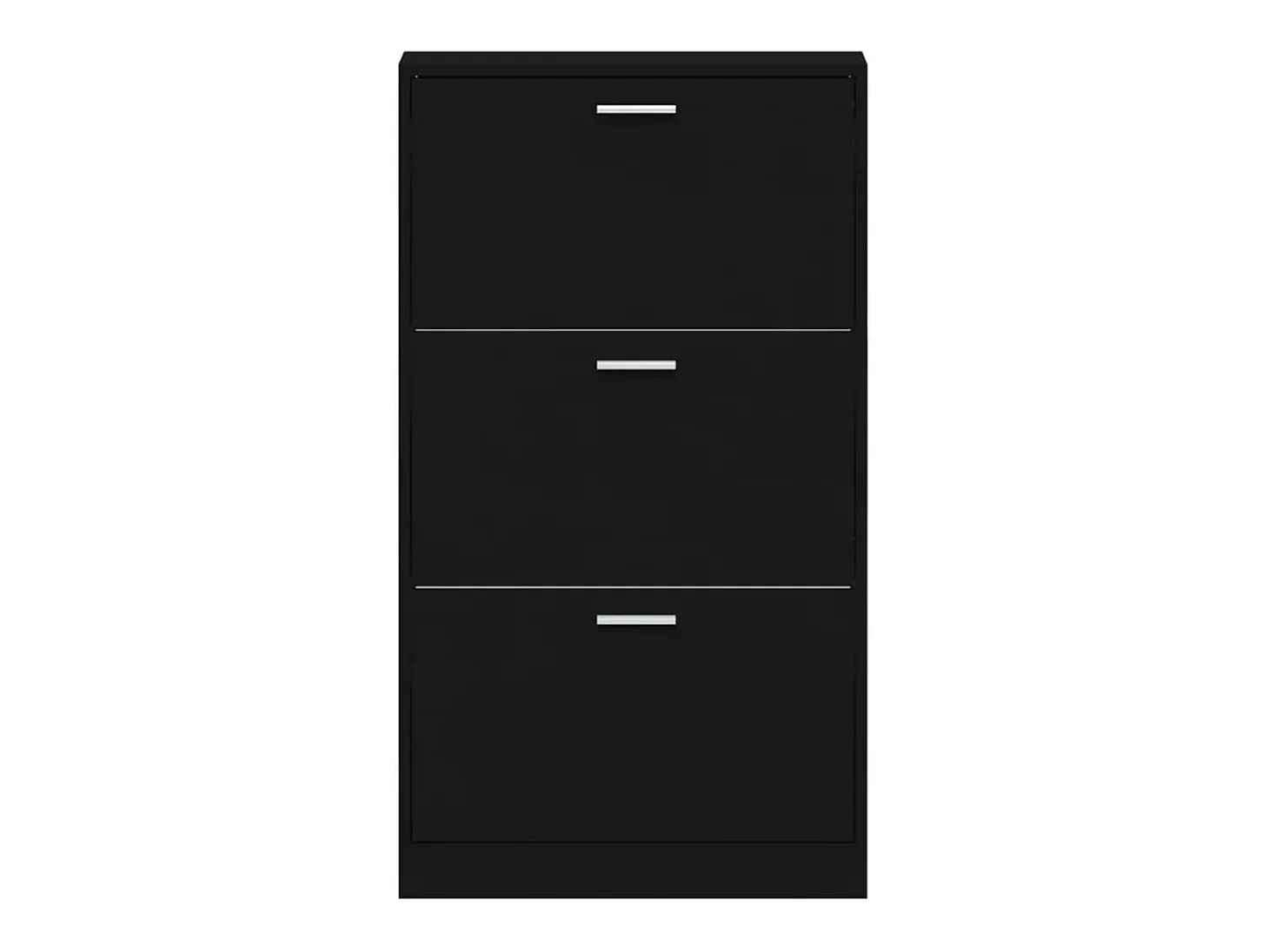 Zapatero negro 59x17x108 cm Madera contrachapada