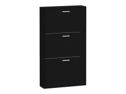 Zapatero negro 59x17x108 cm Madera contrachapada