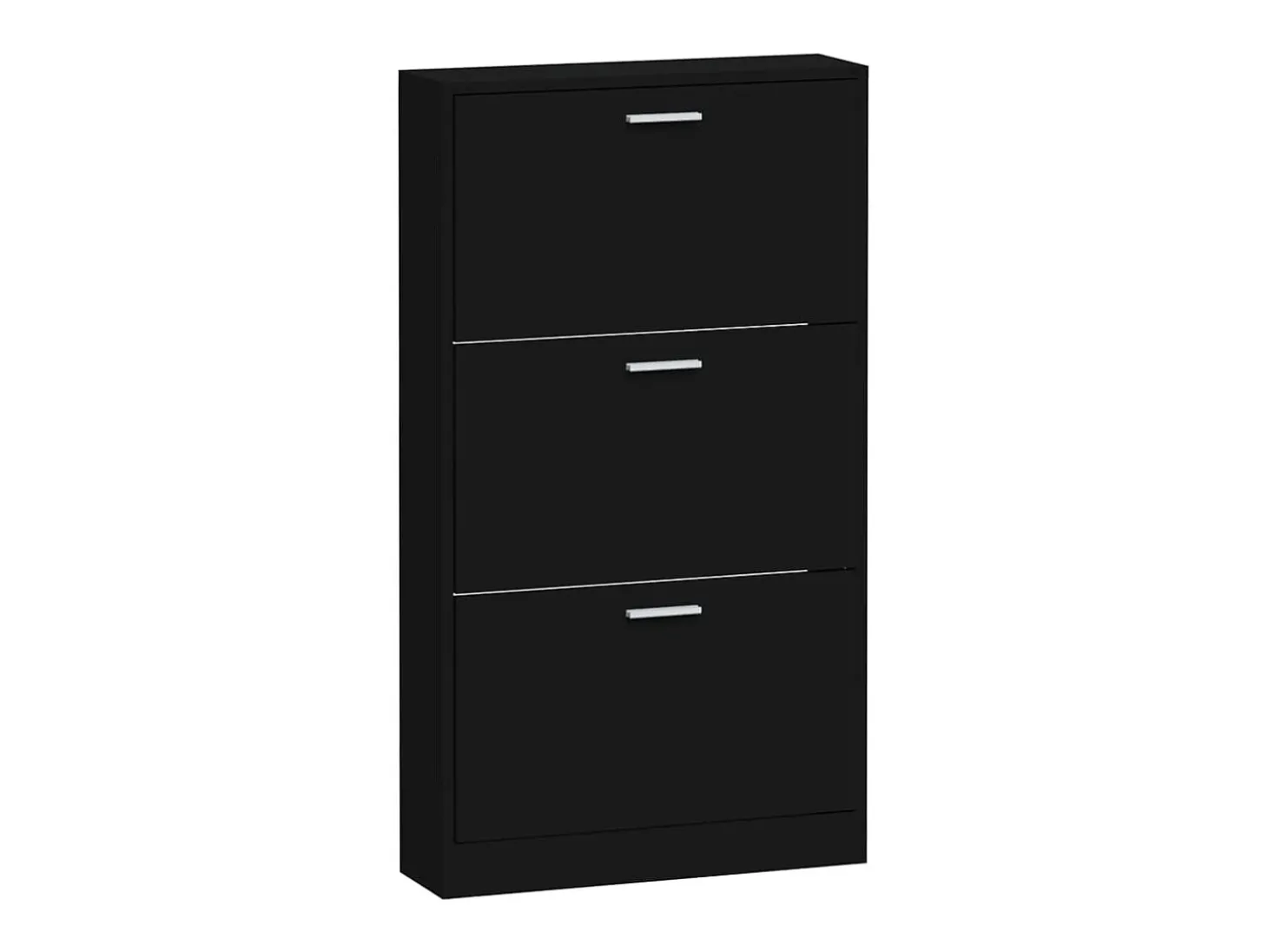 Zapatero negro 59x17x108 cm Madera contrachapada