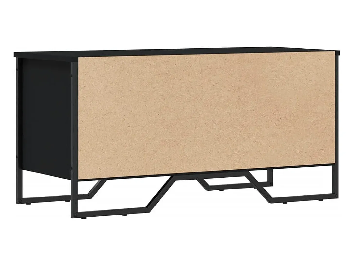 Zapatero negro 90x38x45,5 cm madera contrachapada