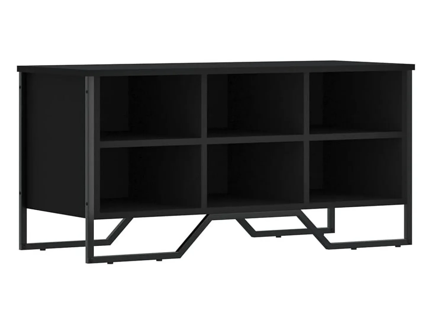 Zapatero negro 90x38x45,5 cm madera contrachapada