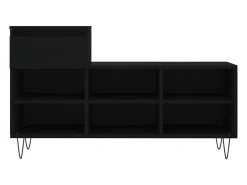 Zapatero negro 102x36x60 cm Madera contrachapada