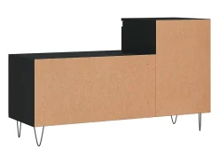 Zapatero negro 102x36x60 cm Madera contrachapada