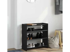 Zapatero negro 60x25x62 cm madera de ingeniería