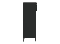 Zapatero negro 40x36x105 cm Madera de ingeniería