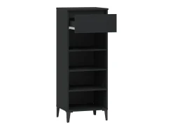 Zapatero negro 40x36x105 cm Madera de ingeniería