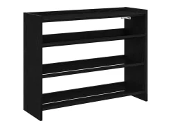 Zapatero negro 80x25x62 cm madera de ingeniería