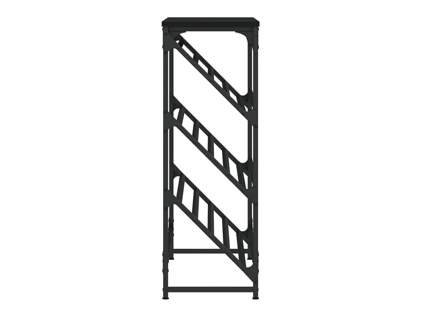 Zapatero negro 90x30x85 cm madera de ingeniería