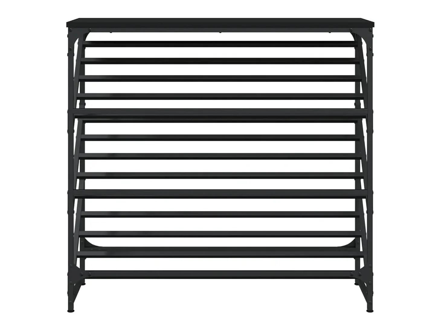 Zapatero negro 90x30x85 cm madera de ingeniería