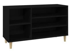 Zapatero negro 102x36x60 cm Madera contrachapada