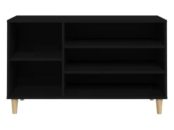 Zapatero negro 102x36x60 cm Madera contrachapada
