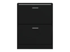 Zapatero negro 59x17x81 cm Madera contrachapada