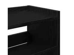 Zapatero negro 80x25x100 cm madera contrachapada