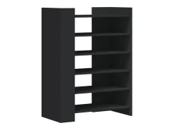 Zapatero negro 74,5x37,5x100 cm madera contrachapada
