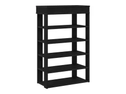 Zapatero negro 60x30x98 cm madera de ingeniería
