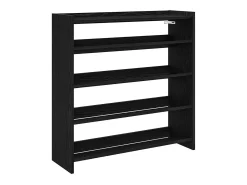 Zapatero negro 80x25x81 cm madera de ingeniería