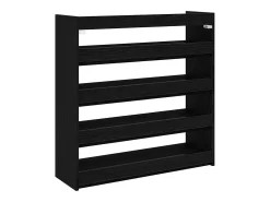 Zapatero negro 80x25x81 cm madera de ingeniería