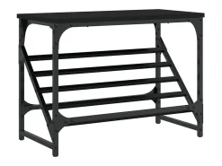 Zapatero negro 60x30x45 cm madera de ingeniería