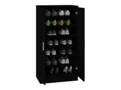 Zapatero negro 55x35x108 cm Madera contrachapada