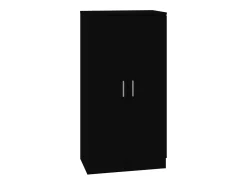 Zapatero negro 55x35x108 cm Madera contrachapada