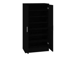 Zapatero negro 55x35x108 cm Madera contrachapada