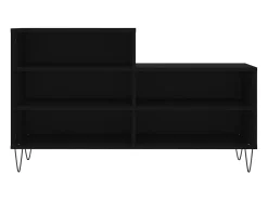 Zapatero negro 102x36x60 cm Madera contrachapada