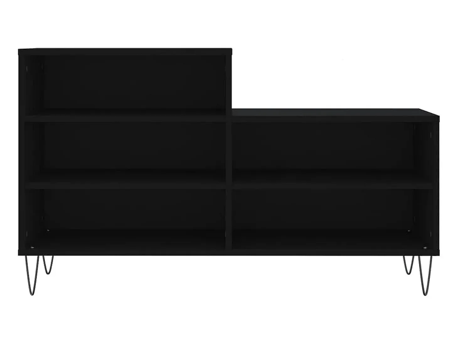 Zapatero negro 102x36x60 cm Madera contrachapada