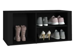 Zapatero negro 100x35x45 cm Madera de ingeniería