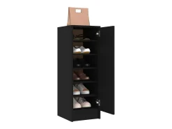 Zapatero negro 32x35x92 cm Madera contrachapada