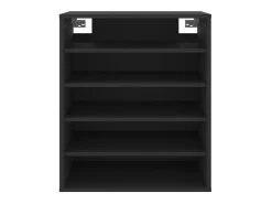 Zapatero negro 60x35x70 cm Madera contrachapada