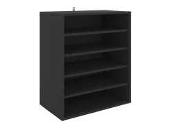 Zapatero negro 60x35x70 cm Madera contrachapada